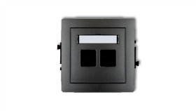 Deco Mechanizm Gniazda Komputerowego Podwójnego Bez Modułu Grafitowy 11Dgm2p...