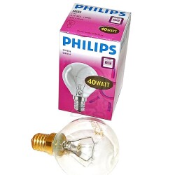 OVEN E14 40W klar 230V P45x78 300deg;C Philips 9331