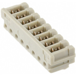 Socket header, 8 pole, pitch 2 mm, straight, gray, 2-179694-8
