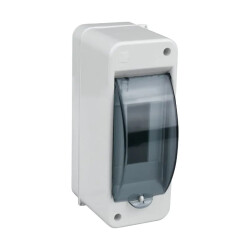 Obudowa natynkowa na 2 moduły DIN, z szybką dymną, IP40 / OB-S02S