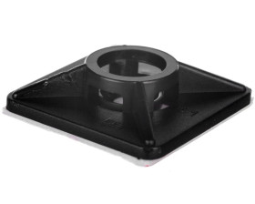 Podstawa przylepna 3,6mm 28x28mm klej czarna BMN0902E /100szt./