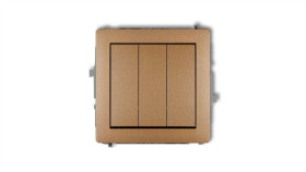 Deco Łącznik Potrójny Złoty Metalik 8Dwp-7