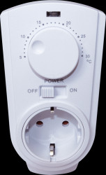 8141-008.01 Temperature controlled socket, 62 x 125 x 80 mm, white