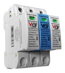 Ogranicznik przepięć ochronnik 3P 1000V DC T1 T2 (B+C) 12,5kA iskiernikowy DCBC3P1000PV5012,5KA