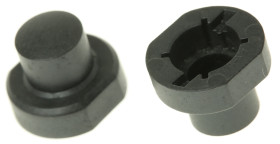 Osłona przycisku, Czarny, Nakładka