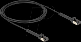 80935 Cat.6a patch cable, U/FTP, Slim, 2 m, black