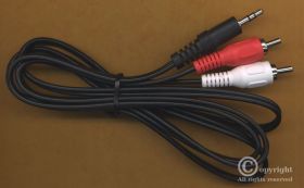 KABEL JACK WTYK 3,5mm (4-POLOWY) - 2X WTYK RCA 1.5M (KABJ354P-2R-15)