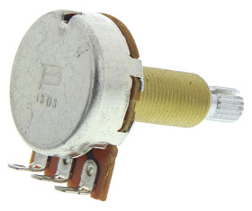 Potencjometr 500kΩ typ Obrotowy Bourns średnica wału 6,35 mm 0.25W długość wału 27.5mm średnica 24mm Montaż panelowy