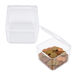 Plastikowe pudełeczko 40x40x28mm - zamykany pojemniczek - Organizer