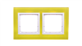 Simon 54 Nature Ramka Podwójna Szkło Limonkowy Sorbet Drn2/90