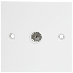 Dencon 7119NB Single Flush Coax TV Socket White