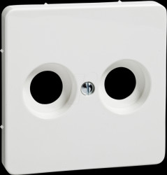 503614 Central plate for antenna socket, 2 hole, RENOVATION, pure white
