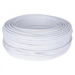 Kabel mieszkaniowy OMY / H03VV-F 2x1mm2 biały 300/300V giętki linka Elektrokabel /150m/