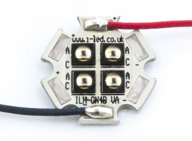 Moduł diod na podczerwień SMD 2-pinowa 4-ledowy, λ 850nm, 20 x 20 x 3.85mm, OSLON Black PowerStar, ILS