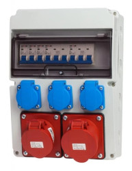 Rozdzielnica stacjonarna 11M 32A/5P 16A/5P 3x230V + zabezpieczenia RSW113C113