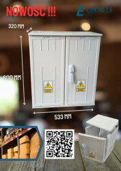 Obudowa elektryczna termoutwardzalna do samodzielnego złożenia 50x60 EOT3 53/60-P BOX zintegrowany kątownik pod płytę montażową