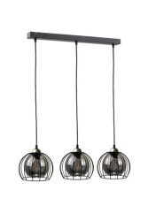 Lampa wisząca loftowa nowoczesna 3xE27 SOLO BLACK/GOLD