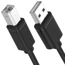 Kabel USB-A/USB-B 1m Do drukarki Wersja HQ UNITEK Y-C430GBK
