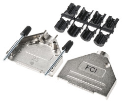 Osłona tylna D-Sub 25 -pinowe Cynk odlewany Proste Amphenol Communications Solutions B