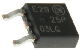 MOSFET P-kanałowy 25 A DPAK (TO-252) 30 V SMD Pojedynczy 75 W 90 miliomów
