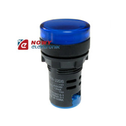 Kontrolka LED 12V niebieska 22mm DC AD16
