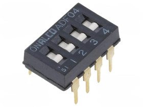 Przełącznik DIP-SWITCH Ilość sekcji: 4 OFF-ON -0,025A 24VDC 1825002-5