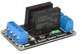 2-channel 2A OMRON G3MB-202P SSR Relay Module Arduino - Low Level Trigger