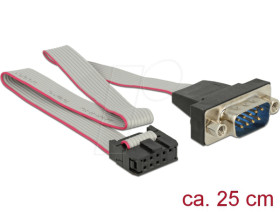 89900 Cable RS-232 Serial pin header female to DB9 male layout 1:1