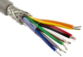 Kabel do transmisji danych 0,23 mm² 10 -rdzeniowy Ekranowany 24 AWG AWG PVC 300 V