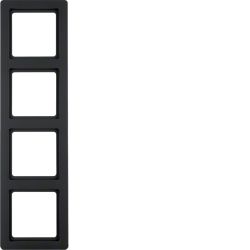 Q.1 Ramka 4-krotna, antracyt, aksamit