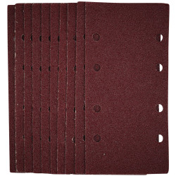 Draper 54831 1/3 Sanding Sheets with Hook and Loop, 93 x 190mm, 40 Grit 10Pc