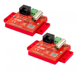 Zestaw aktywnych konwerterów do transmisji Ethernet oraz PoE po koncentryku