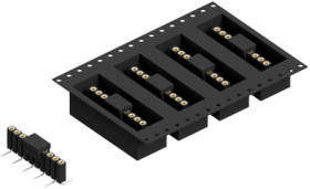 Socket header, 10 pole, pitch 2.54 mm, angled, BL15SMD08910BTR