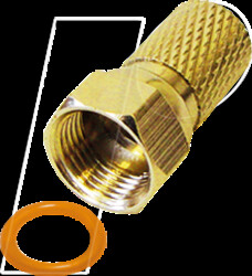 FFZL0DGL Twist-on F-plug, for 7.0-mm diameter antenna cables