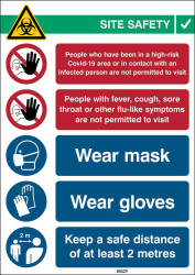 Karta naścienna dot. bezpieczeństwa, Polipropylen B-7527, Angielski Brady