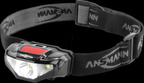 1600-0260 LED headlight HD70B, 70 lm, black / red, IP44, 1x AA (Mignon)