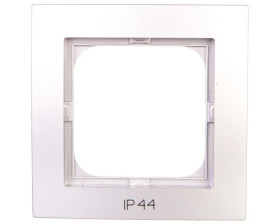 AS Ramka pojedyncza do łączników IP44 srebro RH-1G/18