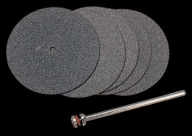 28820 Cutting discs, Ø= 38mm, 5 pieces + 1 shaft