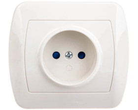 Simon Akord Gniazdo pojedyncze b/u 10A IP20 z przesłoną torów beżowe AG1ze/12