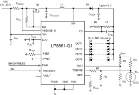Low-EMI high-performance 4-channel LED driver for Automotive lighting