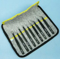 ZESTAW 9 PĘSET W FUTERALE