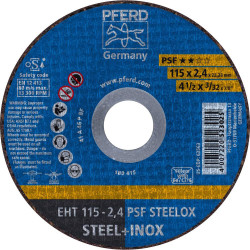 PFERD 61730122 PSF Steelox Cutting Disc 115mm Stainless Steel 25pcs