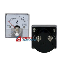 Miernik amperomierz 10A kwadrat DC, analogowy, bocznik