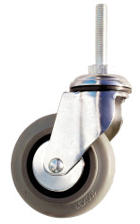 Koło samonastawne średnica kabla 125mm Trzpień gwintowany Guitel Hervieu 90kg wysokość całkowita 158mm