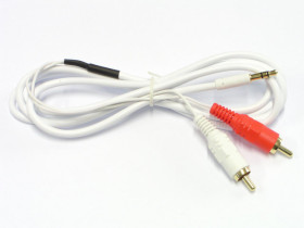 Kabel JACK 3.5 - 2RCA biały 1.5m