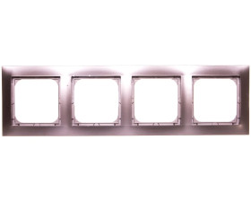 IMPRESJA Ramka poczwórna tytan R-4Y/23