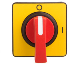 Głowica oper. 45x45mm, kolor żółty, czerw. rączka, O-I KCE1LH