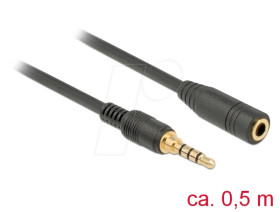 85627 Jack Extension Cable 3.5 mm 0.5 m