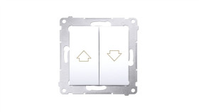 Simon 54 Przycisk Żaluzjowy, Szybkozłącza, Biały Dzp1.01/11