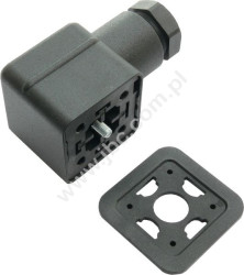 GDMF 2016 DAAA styki 2+PE, dławik M16 (4,5-8mm), wersja niska (26mm), śruba M3x28 i uszczelka w kpl., czarne 934618001, Hirschma